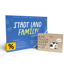 Lade das Bild in den Galerie-Viewer, Stadt Land Family | Spieleblock | Lernspiel für Familien ab 9 Jahren - Simon und Jan