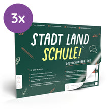 Lade das Bild in den Galerie-Viewer, Stadt Land Schule (Deutschunterricht) | Spieleblock | Lernspiel für Familien ab 9 Jahren - Simon und Jan