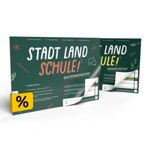 Lade das Bild in den Galerie-Viewer, Stadt Land Schule (Sachunterricht) | Spieleblock | Lernspiel für Familien ab 9 Jahren - Simon und Jan