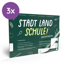 Lade das Bild in den Galerie-Viewer, Stadt Land Schule (Sachunterricht) | Spieleblock | Lernspiel für Familien ab 9 Jahren - Simon und Jan