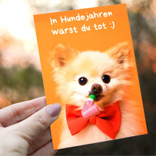 Lade das Bild in den Galerie-Viewer, Lustige Geburtstagskarte mit Umschlag | "Hundejahre" | Für ganz besondere Grüße | Simon & Jan - Simon und Jan