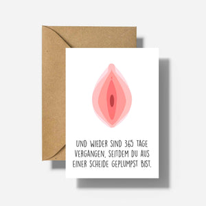 Lustige Geburtstagskarte mit Umschlag | "Scheide" | Für ganz besondere Grüße | Simon & Jan - Simon und Jan