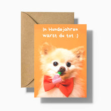 Lade das Bild in den Galerie-Viewer, Lustige Geburtstagskarten mit Umschlägen (3 Stück im Set) | "Scheide, Hundejahre, Kuchen" | Für ganz besondere Grüße | Simon & Jan - Simon und Jan