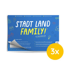 Lade das Bild in den Galerie-Viewer, Stadt Land Family | Spieleblock | Lernspiel für Familien ab 9 Jahren - Simon und Jan