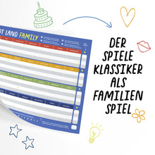Lade das Bild in den Galerie-Viewer, Stadt Land Family | Spieleblock | Lernspiel für Familien ab 9 Jahren - Simon und Jan