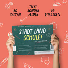 Lade das Bild in den Galerie-Viewer, Stadt Land Schule (Deutschunterricht) | Spieleblock | Lernspiel für Familien ab 9 Jahren - Simon und Jan