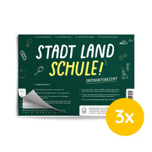 Lade das Bild in den Galerie-Viewer, Stadt Land Schule (Sachunterricht) | Spieleblock | Lernspiel für Familien ab 9 Jahren - Simon und Jan