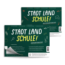 Lade das Bild in den Galerie-Viewer, Stadt Land Schule (Sachunterricht) | Spieleblock | Lernspiel für Familien ab 9 Jahren - Simon und Jan