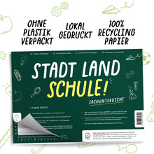 Lade das Bild in den Galerie-Viewer, Stadt Land Schule (Sachunterricht) | Spieleblock | Lernspiel für Familien ab 9 Jahren - Simon und Jan