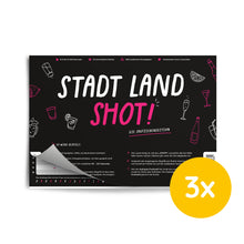 Lade das Bild in den Galerie-Viewer, Stadt Land Shot | Spieleblock | Stadt Land Fluss als Trinkspiel ab 16 - Simon und Jan