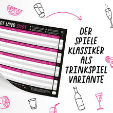 Lade das Bild in den Galerie-Viewer, Stadt Land Shot | Spieleblock | Stadt Land Fluss als Trinkspiel ab 16 - Simon und Jan