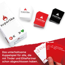 Lade das Bild in den Galerie-Viewer, Superlike | Partyspiel | Fiktive Partnersuche mit schwarzem Humor - Simon und Jan