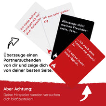 Lade das Bild in den Galerie-Viewer, Superlike | Partyspiel | Fiktive Partnersuche mit schwarzem Humor - Simon und Jan