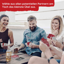 Lade das Bild in den Galerie-Viewer, Superlike | Partyspiel | Fiktive Partnersuche mit schwarzem Humor - Simon und Jan