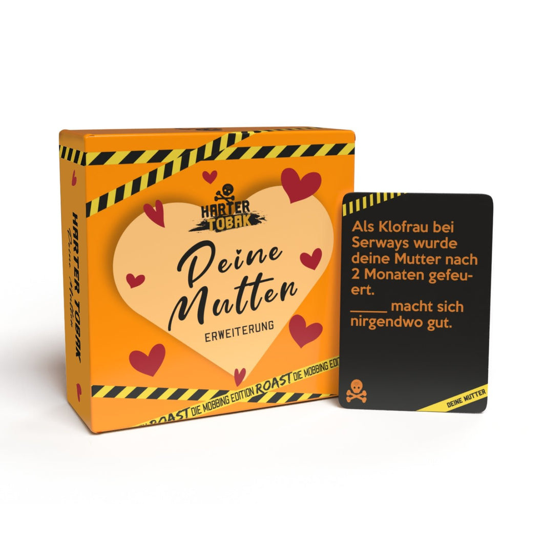 Deine Mutter | Harter Tobak Roast - Erweiterung für Kartenspiel | 80 neue Karten | Spiel für Erwachsene - Simon und Jan