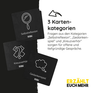 Erzählt euch mehr | Toolbox für Kommunikation | Kartenspiel für tiefsinnige Gespräche | Simon & Jan - Simon und Jan