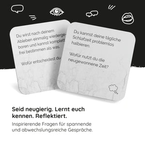 Erzählt euch mehr | Toolbox für Kommunikation | Kartenspiel für tiefsinnige Gespräche | Simon & Jan - Simon und Jan