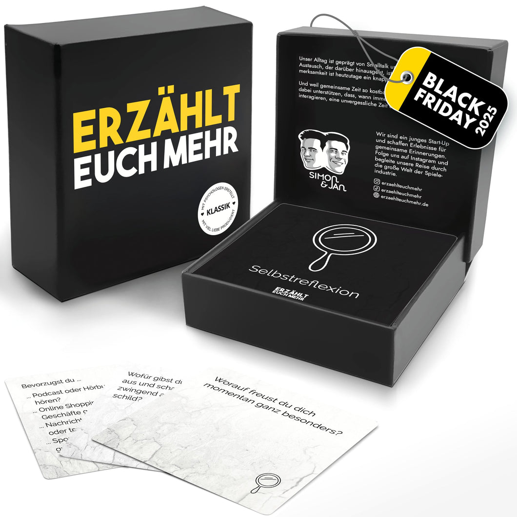 Erzählt euch mehr | Toolbox für Kommunikation | Kartenspiel für tiefsinnige Gespräche | Simon & Jan - Simon und Jan
