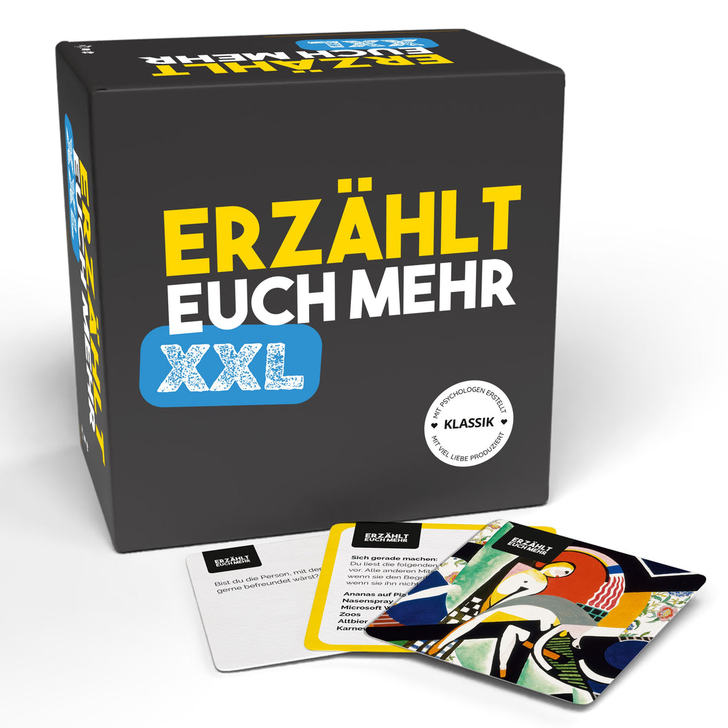 Erzählt euch mehr XXL | Jetzt neu - 6 Kategorien - 180 komplett neue Karten | Toolbox für Kommunikation | Simon & Jan - Simon und Jan