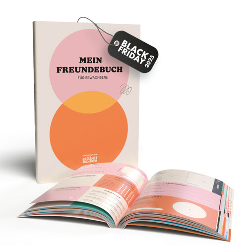 Mein Freundebuch für Erwachsene | Gemeinsame Erinnerungen | Lustiger Austausch | Präsentiert von Erzählt euch mehr - Simon und Jan
