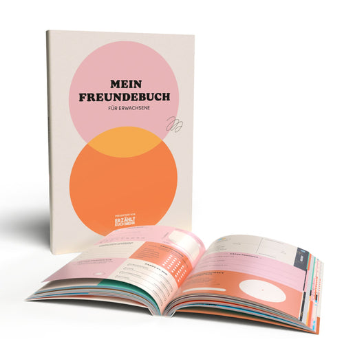 Mein Freundebuch für Erwachsene | Gemeinsame Erinnerungen | Lustiger Austausch | Präsentiert von Erzählt euch mehr - Simon und Jan