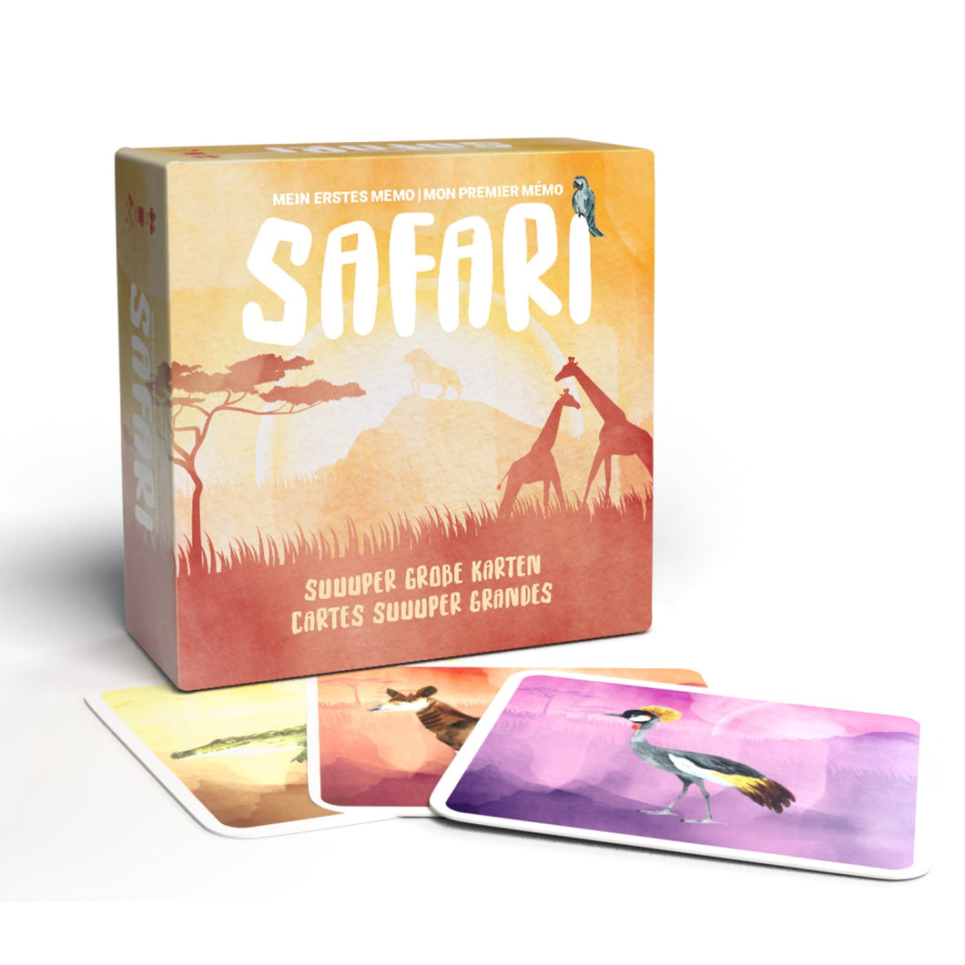 Safari - Das Memo - Spiel | Tierische Kartenpaare suchen | Denkspiel für Kinder - Simon und Jan