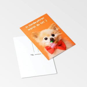 Lustige Geburtstagskarte mit Umschlag | "Hundejahre" | Für ganz besondere Grüße | Simon & Jan - Simon und Jan