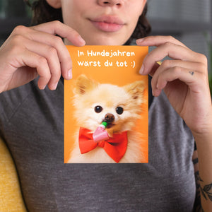 Lustige Geburtstagskarte mit Umschlag | "Hundejahre" | Für ganz besondere Grüße | Simon & Jan - Simon und Jan