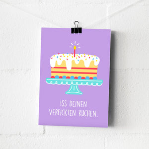 Lustige Geburtstagskarte mit Umschlag | "Kuchen" | Für ganz besondere Grüße | Simon & Jan - Simon und Jan