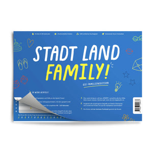 Stadt Land Family | Spieleblock | Lernspiel für Familien ab 9 Jahren - Simon und Jan