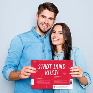 Stadt Land Kuss | Spieleblock für Paare | Reflexion und Kommunikation für Partner - Simon und Jan