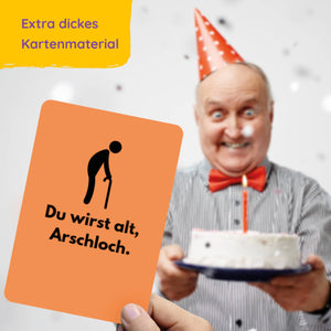 Unangemessene Geburtstagskarten (15x) | Schwarzer Humor | Für gute Freunde & Familie - Simon und Jan